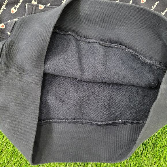 Champion Hoodie Large 22x26 Blue Spellout Script AOP - Picture 11 of 13